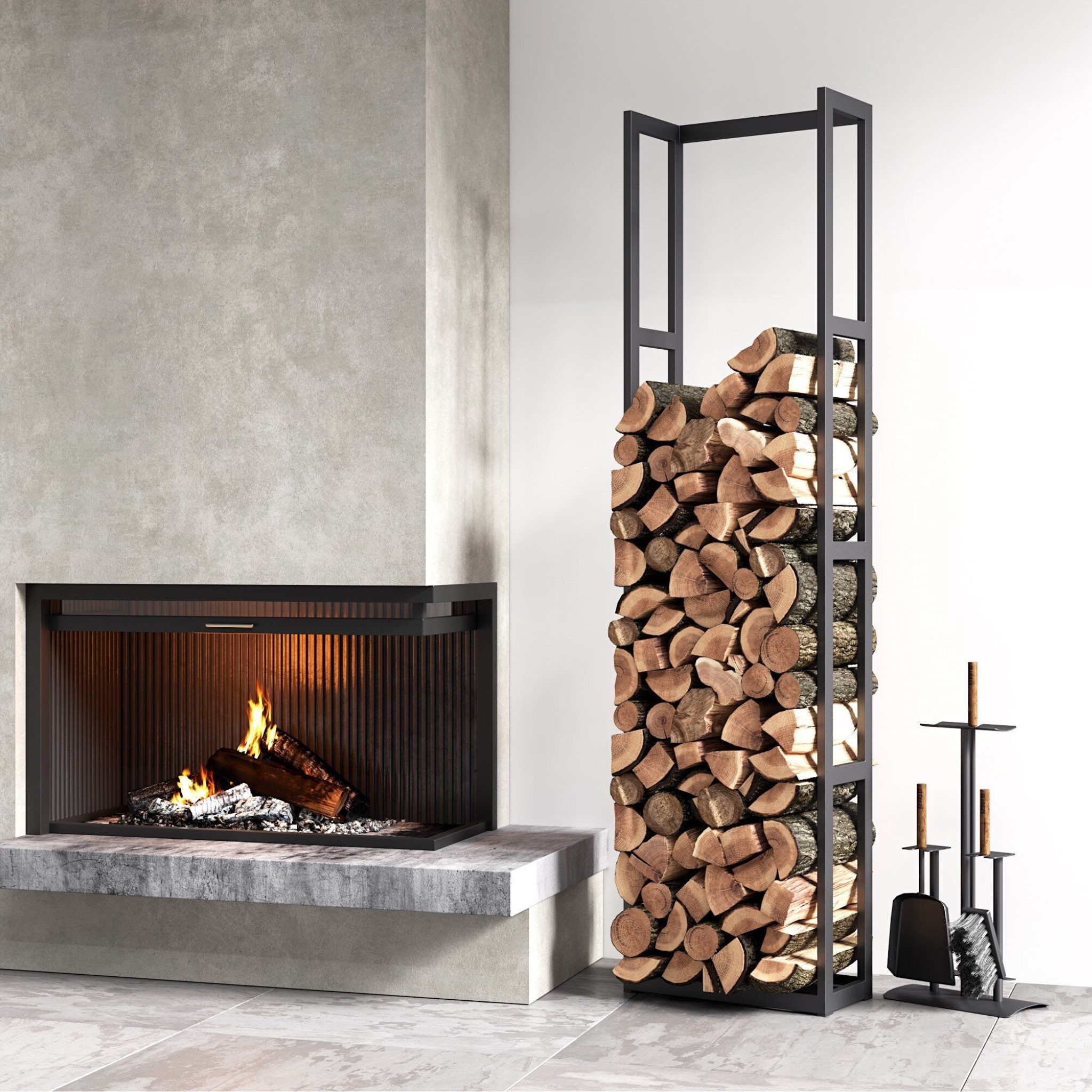 Vertical firewood rack - LARGE WOOD