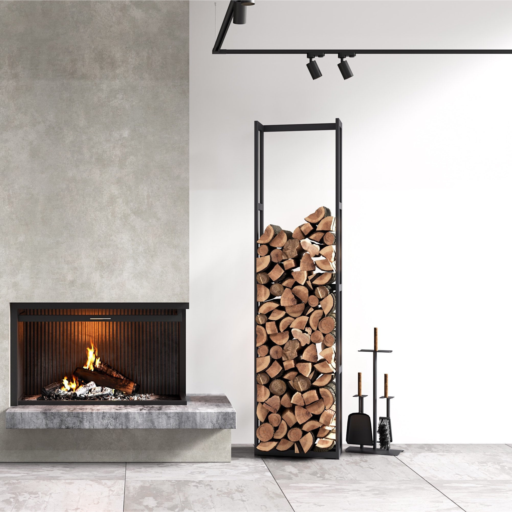 Vertical firewood rack - LARGE WOOD