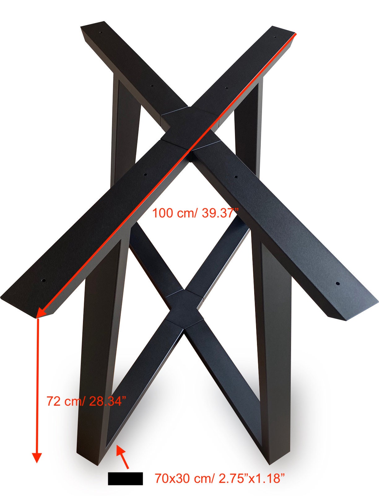 Dining table base for OVAL and RECTANGULAR table top,Industrial style table base,Steel table base,Metal table base,Dining table base