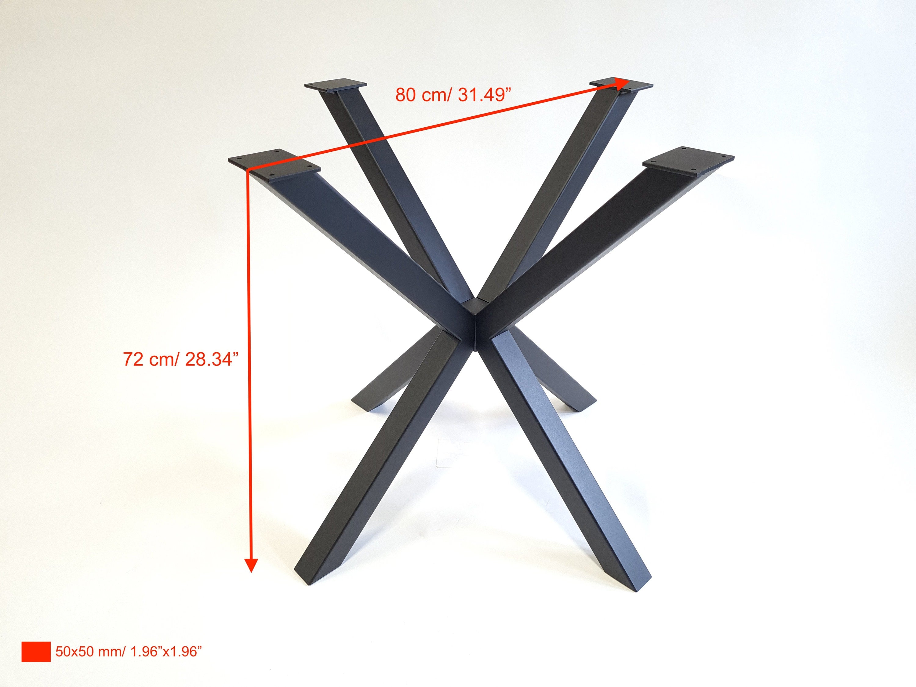 SPIDER table base,Dining table base,Industrial table base,Steel table base,Metal table base,Restaurant table base,Cafe table/Diagonal 80 cm
