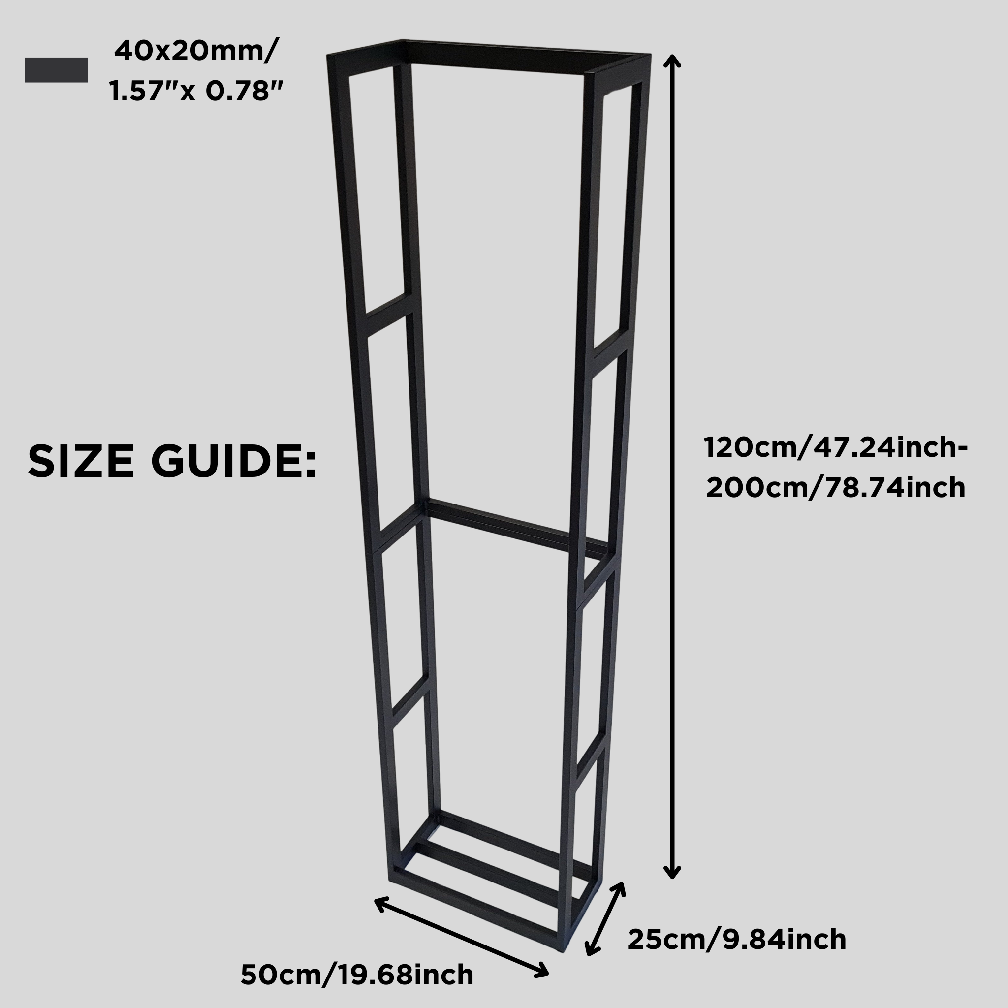 Vertical firewood rack - LARGE WOOD