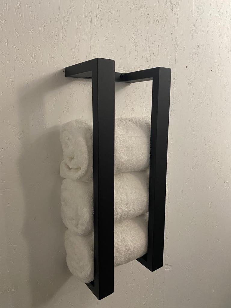 Industrial style STEEL HAND TOWEL holder,Hand towel holder,Bathroom hand towel holder,Hand towel rack,Wall mount tower holder,Towel Storage