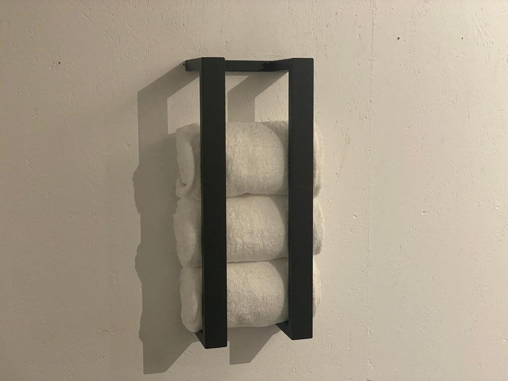 Industrial style STEEL HAND TOWEL holder,Hand towel holder,Bathroom hand towel holder,Hand towel rack,Wall mount tower holder,Towel Storage