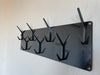 Industrial style steel coat & hat rack covered with powder coating/ RAW STEEL + LACQUER