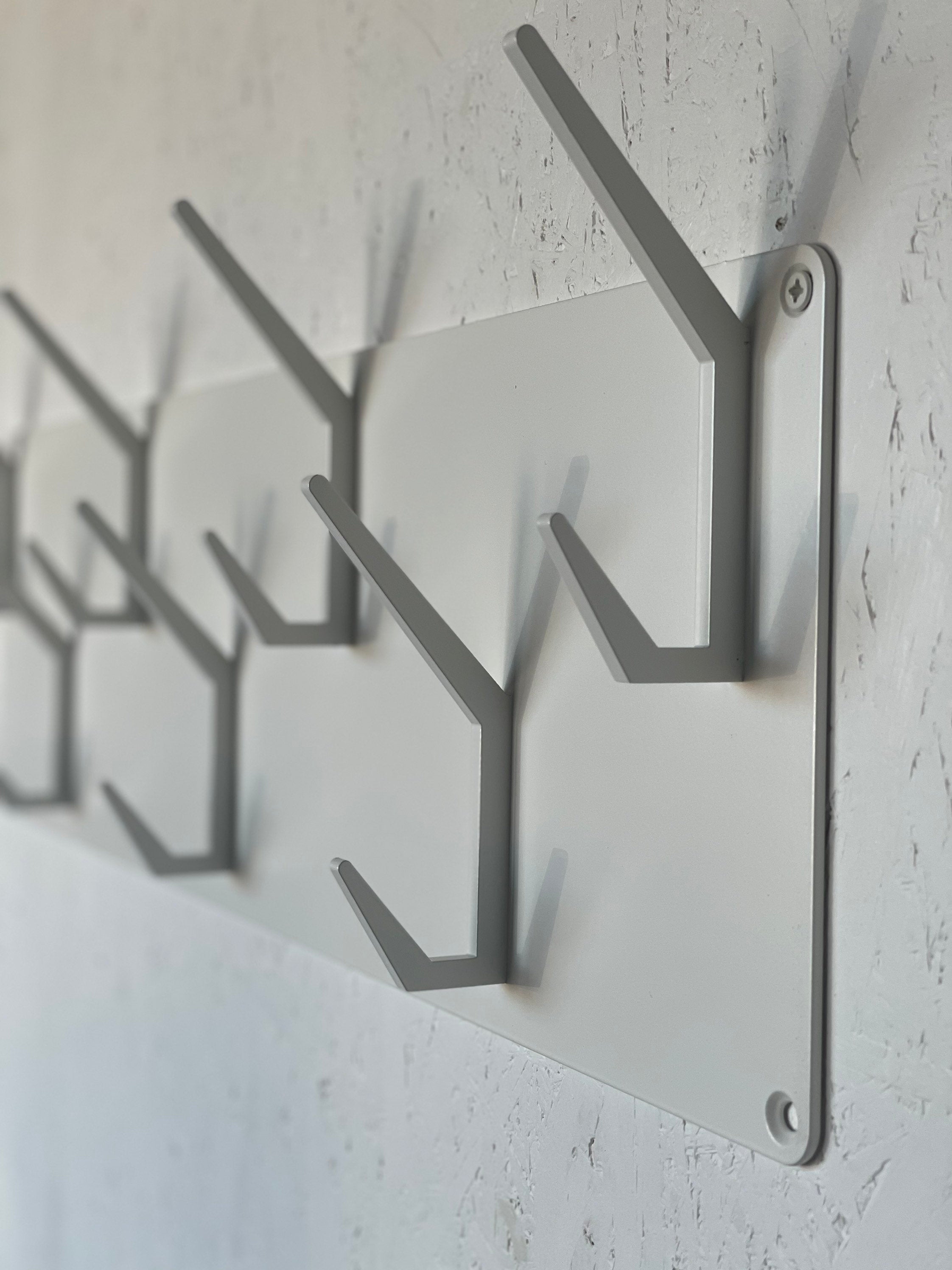 INDUSTRIAL STYLE steel coat & hat rack covered with powder coating/ WHITE