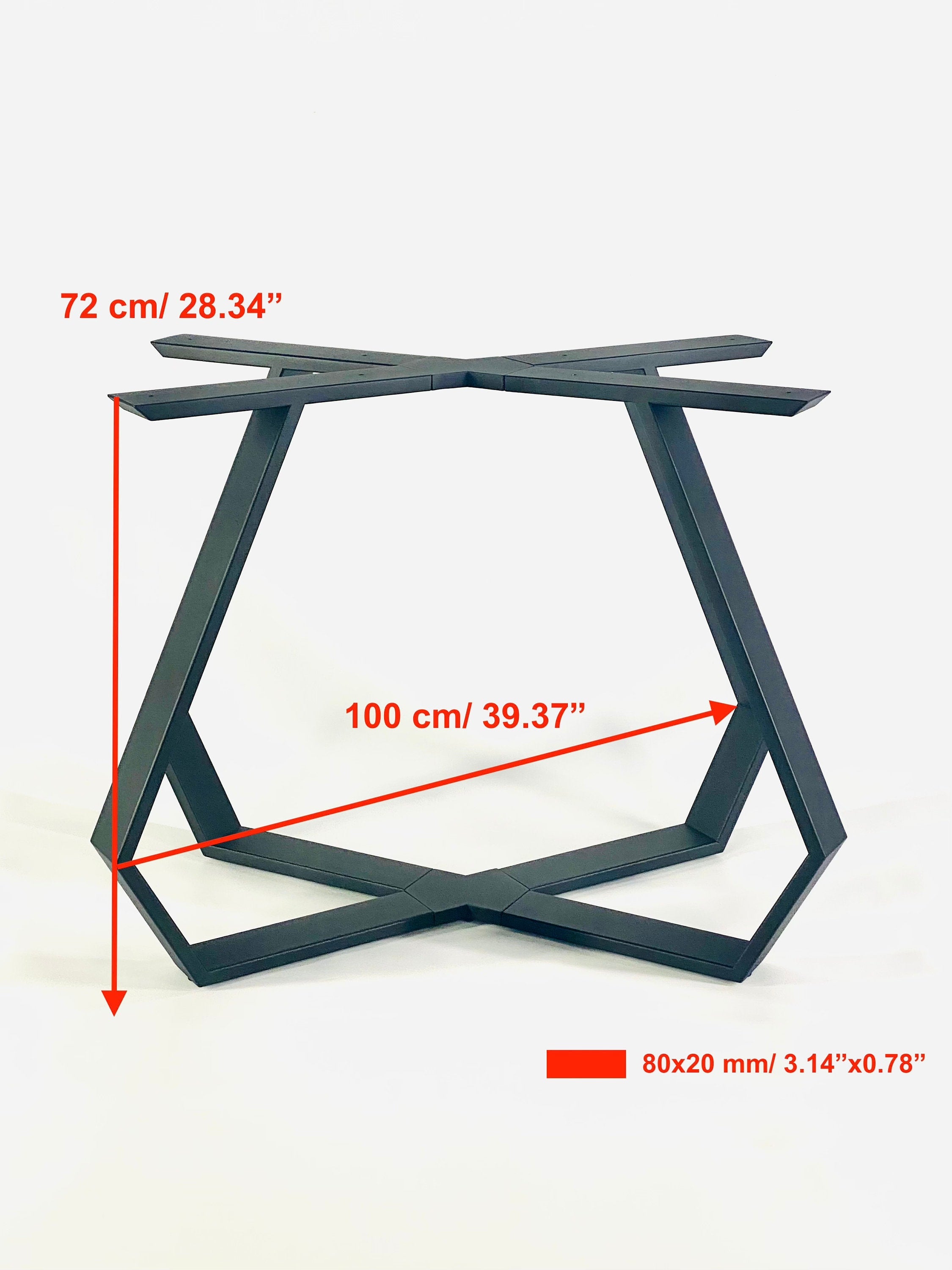 Dining table base for OVAL and RECTANGULAR table top,Industrial style table base,Steel table base,Metal table base,Dining table base