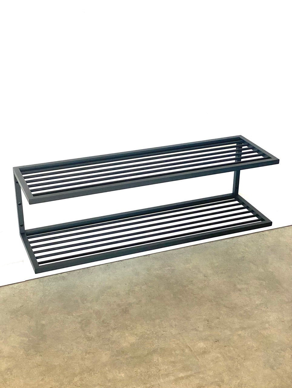 Wall mounted industrial style STEEL SHOE RACK